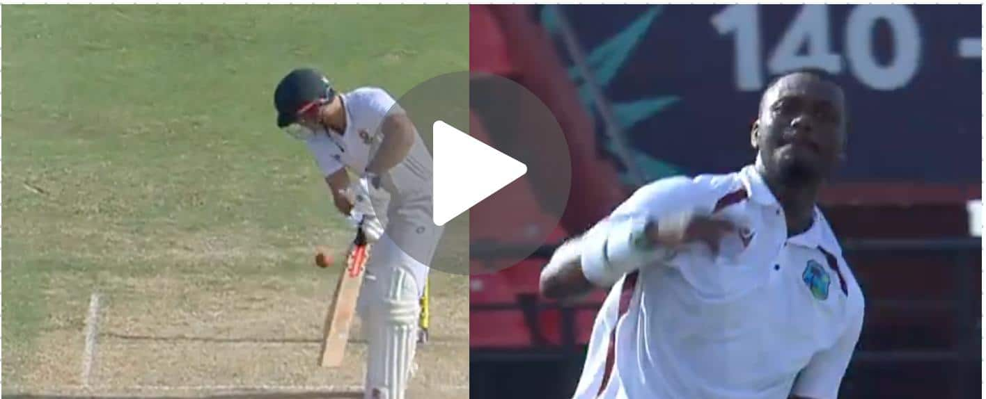 [Watch] Jayden Seales Roars After Breaking David Bedingham's Stumps In WI Vs SA 2nd Test